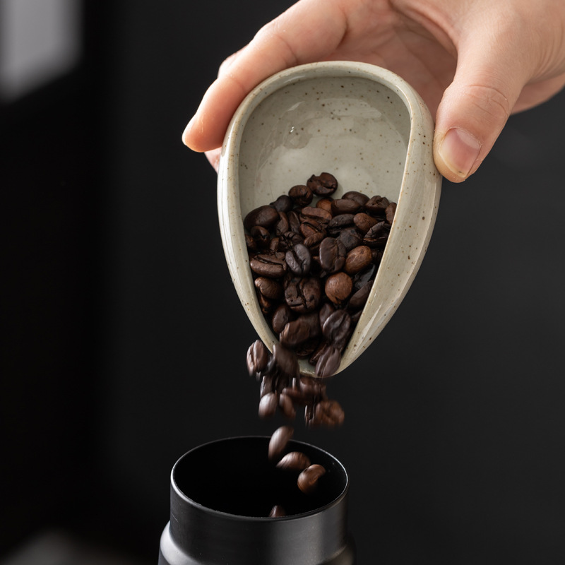 Coffee Tea Bean - Vasos dosificadores de café de cerámica,