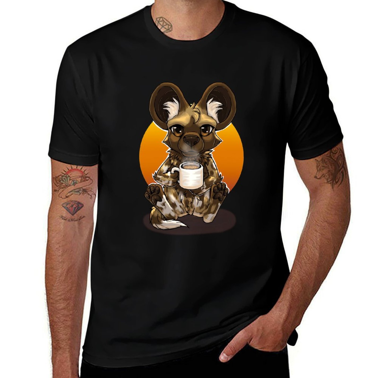 Camiseta African Wild Dog Tea  - Coffee Tea Knits reseña y precio