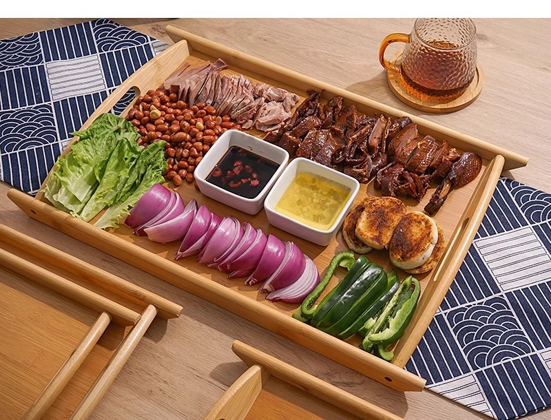 Bandeja Rectangular Japonesa d - Bamboo Tea Tray reseña y precio