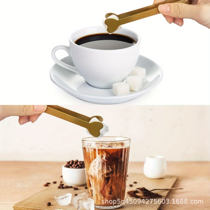 Mini pinzas en forma de corazó - Coffee Tea And Sugar Set reseña y precio