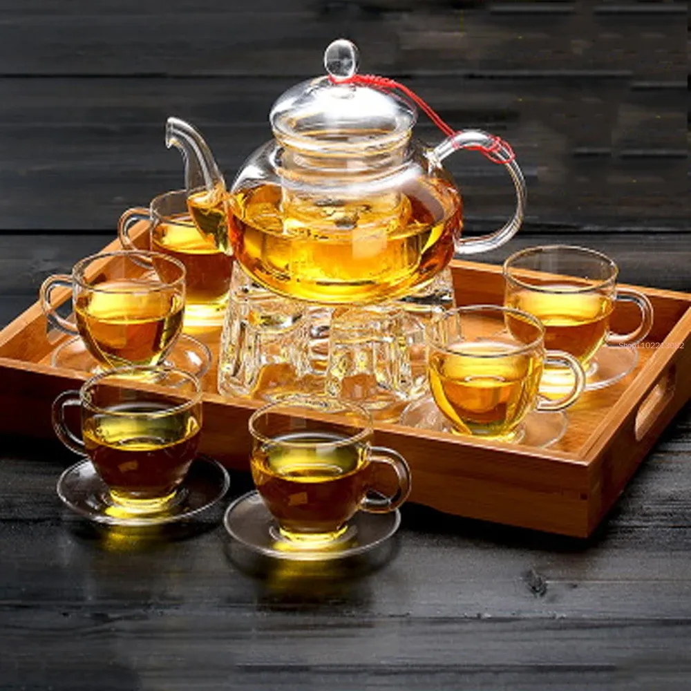 Elegante juego de té de vidrio - Bamboo Tea Tray reseña y precio