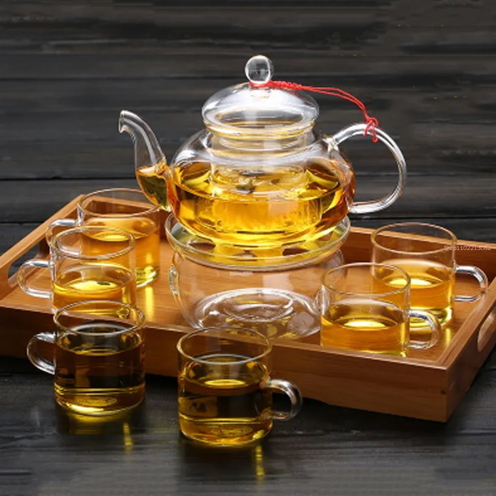 Elegante juego de té de vidrio - Bamboo Tea Tray reseña y precio