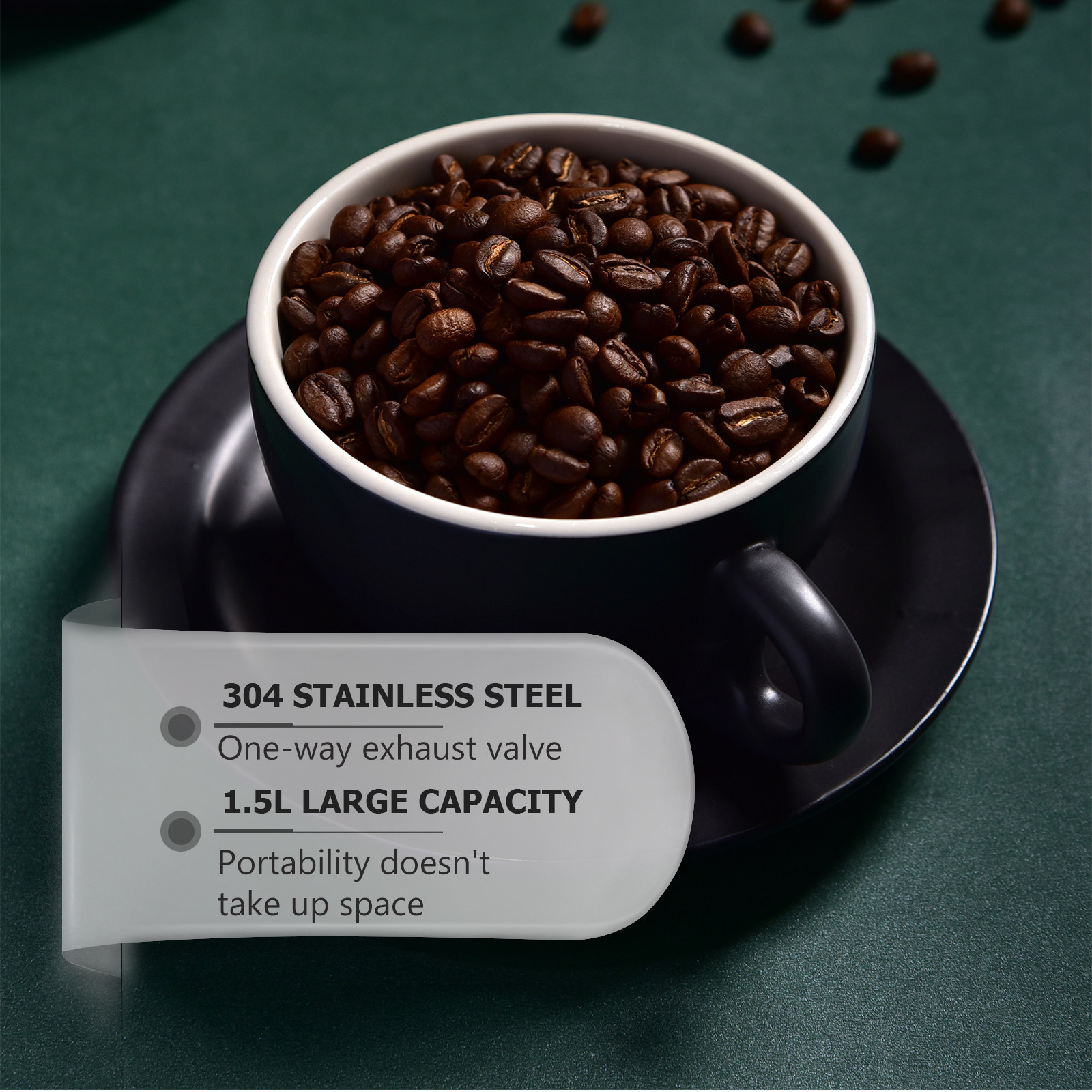 1 unidad: tarro hermético de a - Coffee Tea Bean reseña y precio