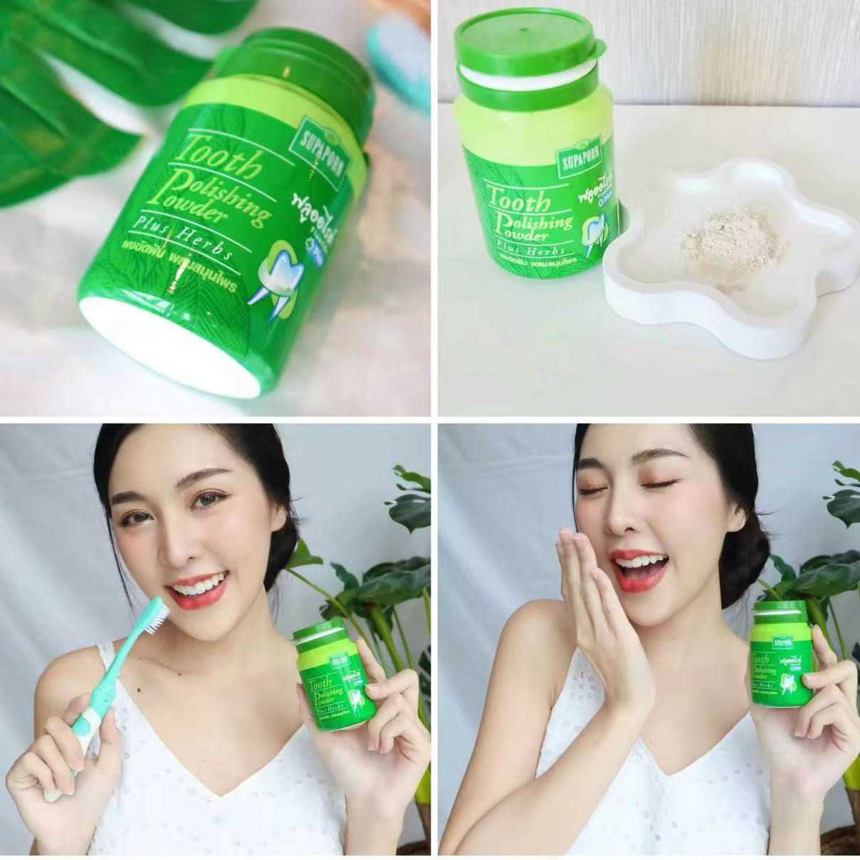 Polvo Dental Herbal SUPAPORN T - Coffee Tea Thai reseña y precio