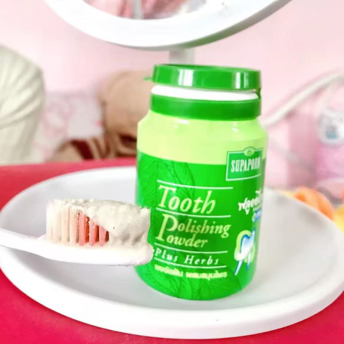 Polvo Dental Herbal SUPAPORN T - Coffee Tea Thai reseña y precio