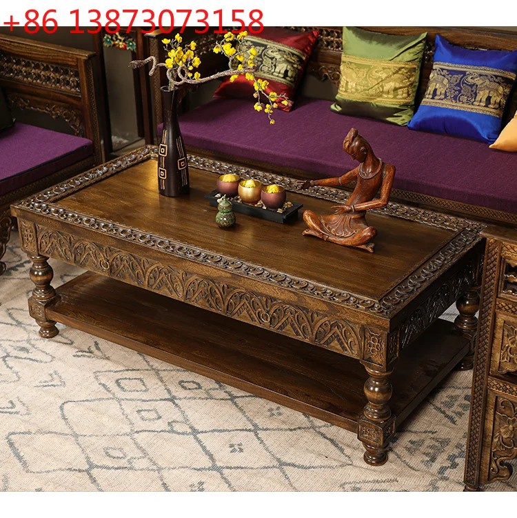 Mesa de centro de madera maciz - Coffee Tea Thai reseña y precio