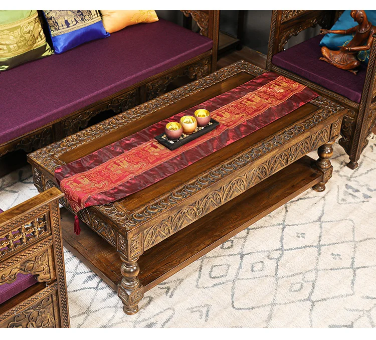 Mesa de centro de madera maciz - Coffee Tea Thai reseña y precio
