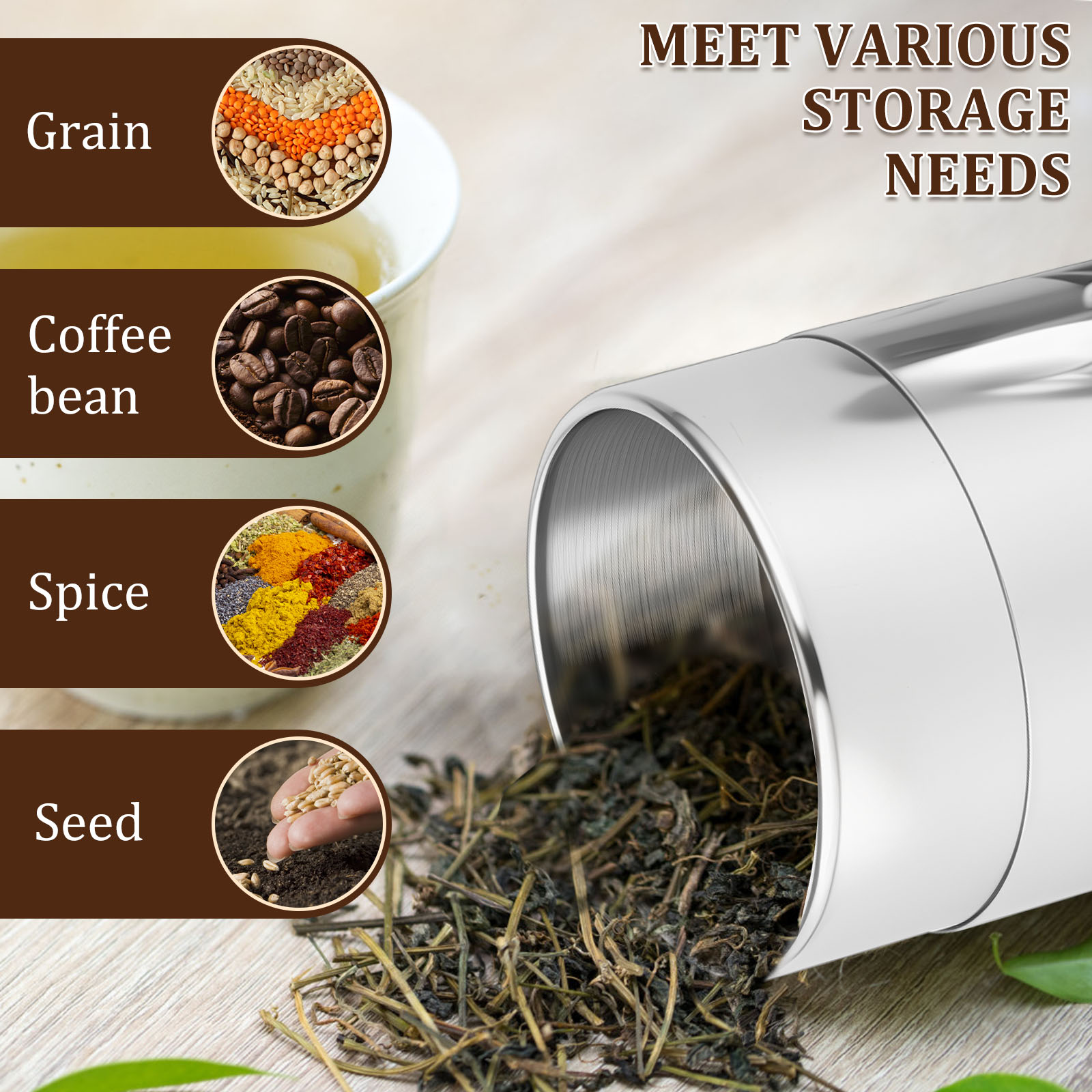Latas de hojas de té de acero  - Coffee Tea And Leaf reseña y precio