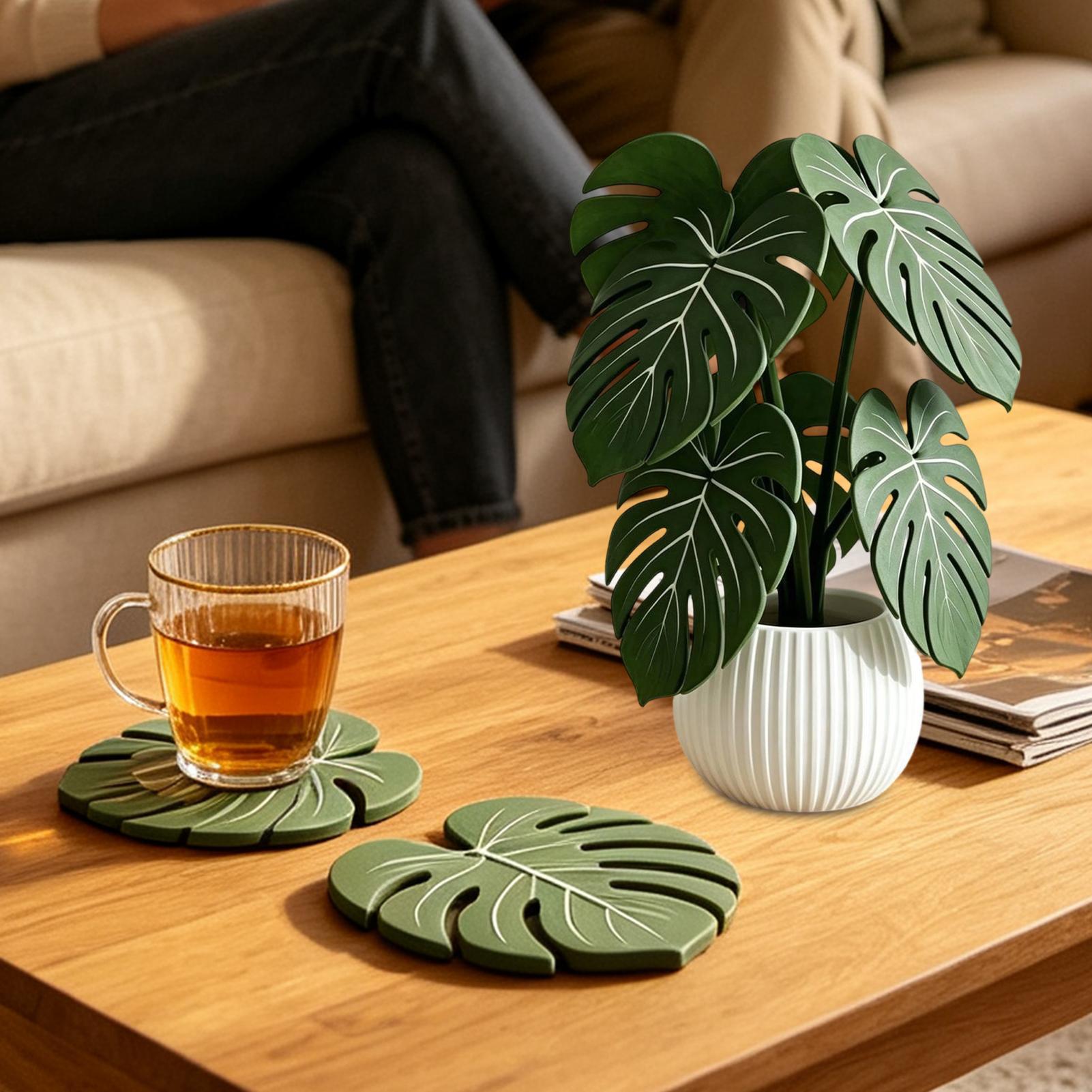 Posavasos de hoja artificial,  - Coffee Tea And Leaf reseña y precio