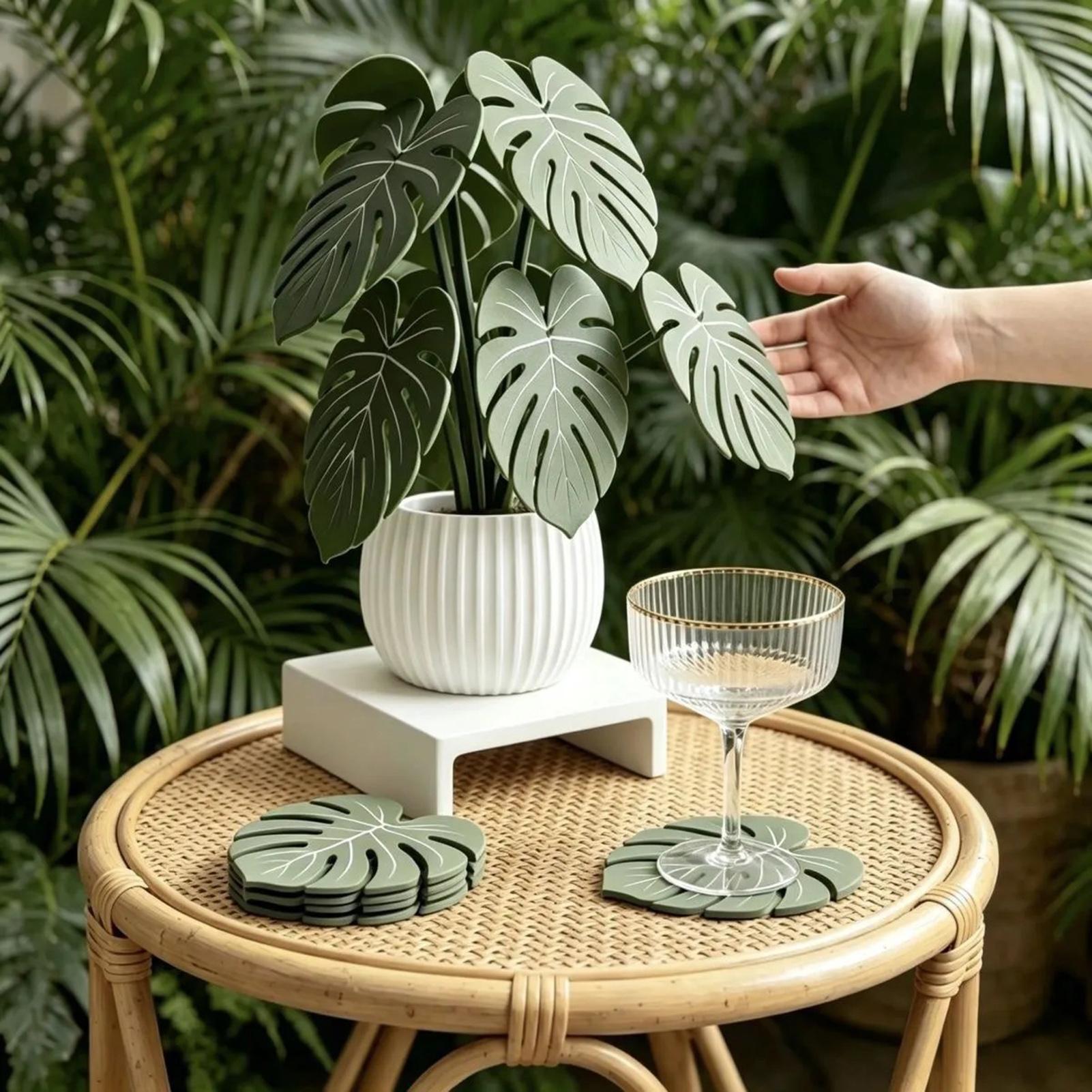 Posavasos de hoja artificial,  - Coffee Tea And Leaf reseña y precio