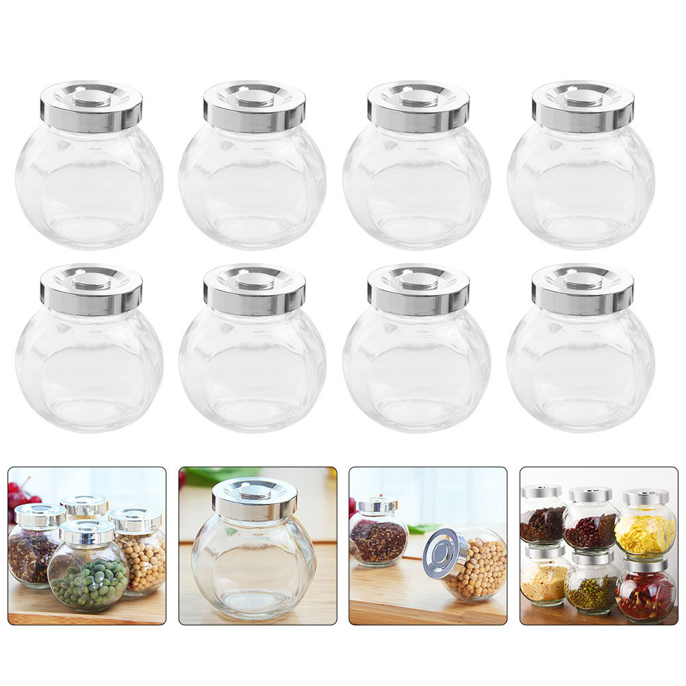 8 Frascos de Vidrio Transparen - Coffee Tea Bean reseña y precio